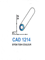 CAD1214B Profil EPDM <br /> 70 Shore <br /> Blanc<br />