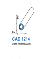 CAD1214C Profil EPDM <br /> 70 Shore <br /> Couleur<br />