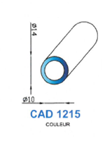 CAD1215B Profil EPDM <br /> 70 Shore <br /> Blanc<br />
