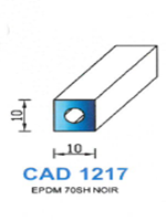 CAD1217N Profil EPDM <br /> 70 Shore <br /> Noir<br />