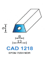 CAD1218N Profil EPDM <br /> 70 Shore <br /> Noir<br />