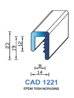 CAD1221N Profil EPDM <br /> 70 Shore <br /> Noir<br />