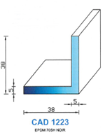 CAD1223B Profil EPDM 
 70 Shore 
 Blanc