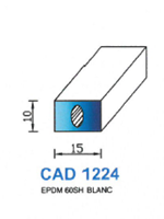 CAD1224B Profil EPDM 
 60 Shore 
 Blanc