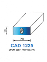 CAD1225N Profil EPDM <br /> 60 Shore <br /> Noir<br />