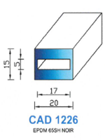 CAD1226N Profil EPDM <br /> 65 Shore <br /> Noir<br />