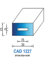 CAD1227N Profil EPDM 
 50 Shore 
 Noir