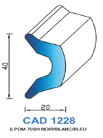 CAD1228B Profil EPDM 
 70 Shore 
 Blanc