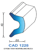 CAD1228C Profil EPDM <br /> 70 Shore <br /> Bleu<br />