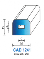 CAD1241N Profil EPDM 
 40 Shore 
 Noir