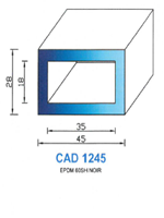 CAD1245N Profil EPDM 
 60 Shore 
 Noir