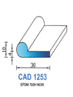 CAD1253N Profil EPDM <br /> 70 Shore <br /> Noir<br />