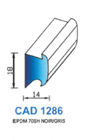 CAD1286G Profil EPDM <br /> 70 Shore <br /> Gris<br />