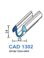 CAD1302G Profil EPDM 
 70 Shore 
 Gris