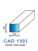 CAD1303N Profil EPDM <br /> 70 Shore <br /> Noir<br />