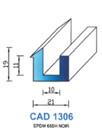 CAD1306N Profil EPDM 
 65 Shore 
 Noir