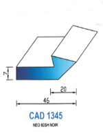 CAD1345N Profil NEO <br /> 60 Shore <br /> Noir<br />