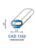 CAD1352N Profil EPDM 
 65 Shore 
 Noir