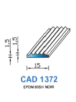 CAD1372N Profil EPDM <br /> 80 Shore <br /> Noir<br />
