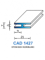 CAD1427C Profil EPDM <br /> 65 Shore <br /> Couleur<br />