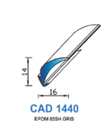 CAD1440G Profil EPDM 
 65 Shore 
 Gris