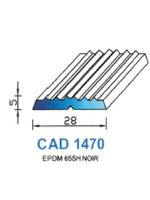 CAD1470N Profil EPDM <br /> 65 Shore <br /> Noir<br />