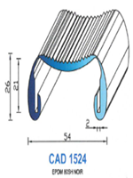 CAD1524N Profil EPDM <br /> 80 Shore <br /> Noir<br />