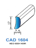 CAD1604N Profil NEO <br /> 65 Shore <br /> Noir<br />