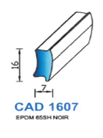 CAD1607N Profil EPDM 
 65 Shore 
 Noir