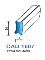 CAD1607N Profil EPDM <br /> 65 Shore <br /> Noir<br />