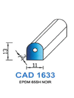 CAD1633N Profil EPDM 
 65 Shore 
 Noir