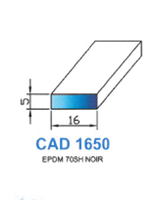 CAD1650N Profil EPDM <br /> 70 Shore <br /> Noir<br />