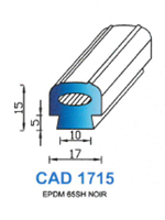 CAD1715N Profil EPDM <br /> 65 Shore <br /> Noir<br />