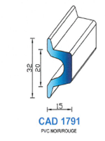 CAD1791N Profil PVC <br /> Noir<br />
