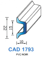 CAD1793N Profil PVC <br /> Noir<br />