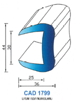 CAD1799B Profil EPDM <br /> 70 Shore <br /> Blanc<br />