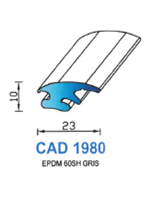 CAD1980G Profil EPDM 
 60 Shore 
 Gris