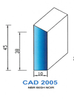 CAD2005N Profil NBR <br /> 60 Shore <br /> Noir<br />