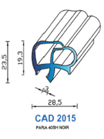 CAD2015N Profil PARA <br /> 40 Shore <br /> Noir<br />