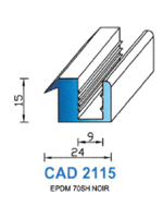 CAD2115N Profil EPDM 
 70 Shore 
 Noir