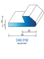 CAD2152N Profil NEO <br /> 60 Shore <br /> Noir<br />