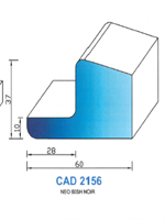 CAD2156N Profil NEO <br /> 60 Shore <br /> Noir<br />