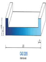 CAD2205N Profil EPDM 
 70 Shore 
 Noir