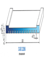 CAD2206N Profil EPDM <br /> 80 Shore <br /> Noir<br />