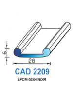 CAD2209N Profil EPDM 
 65 Shore 
 Noir
