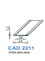 CAD2211N Profil EPDM <br /> 65 Shore <br /> Noir<br />