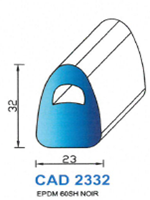 CAD2332N Profil EPDM 
 60 Shore 
 Noir