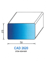 CAD2620N Profil EPDM <br /> 45 Shore <br /> Noir<br />