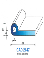 CAD2647N Profil NBR <br /> 65 Shore <br /> Noir<br />