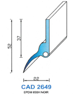 CAD2649N Profil EPDM <br /> 65 Shore <br /> Noir<br />